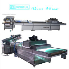 Impresora de pantalla automática con línea de proceso de máquina de curado UV